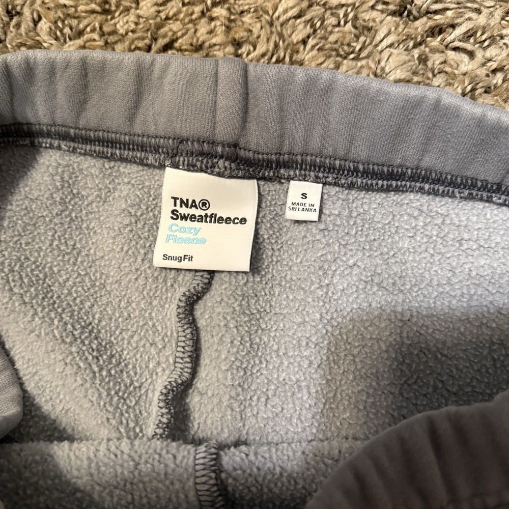 TNA Sweatpants Womens S Gray Sweatfleece Cozy Fleece Snug Fit Jogger Pants - Picture 4 of 7